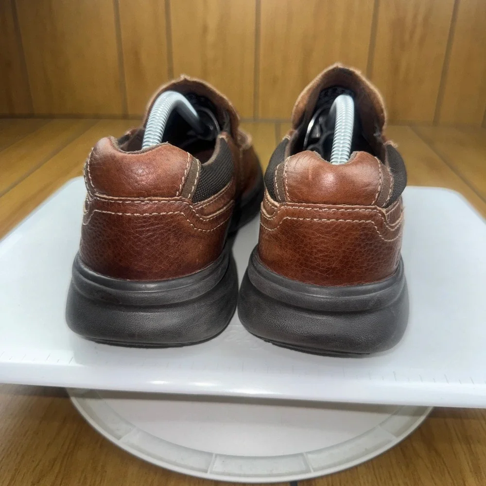 Clarks Bradley Free Tan Tumbled Leather Slip On Loafers Mens 10.5 M Brown